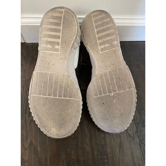 EUC Puma Cali White Leather Black Stripe Sneakers 8.5 - Picture 6 of 6